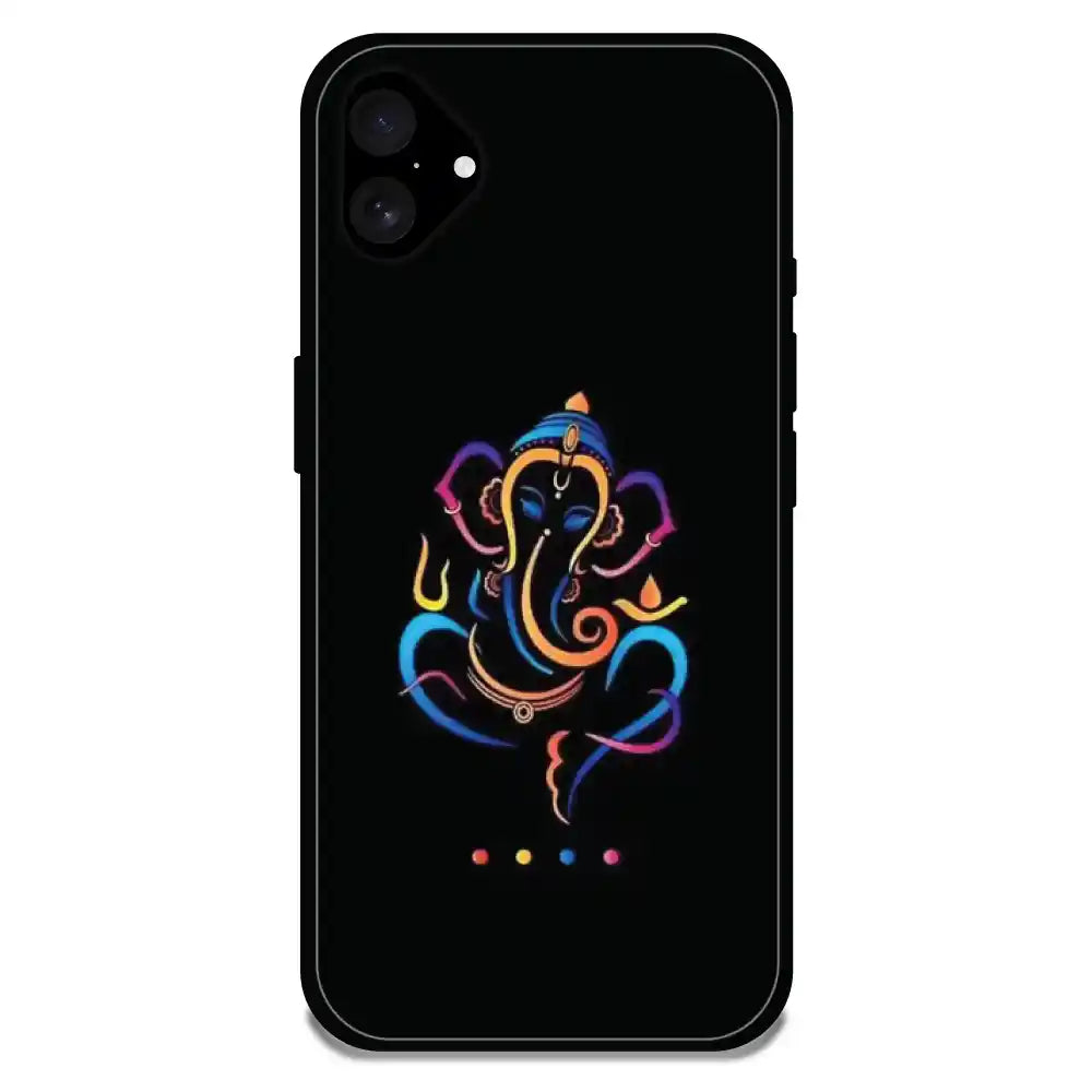 Lord Ganapati - Glossy Metal Silicone Case For Apple iPhone Models