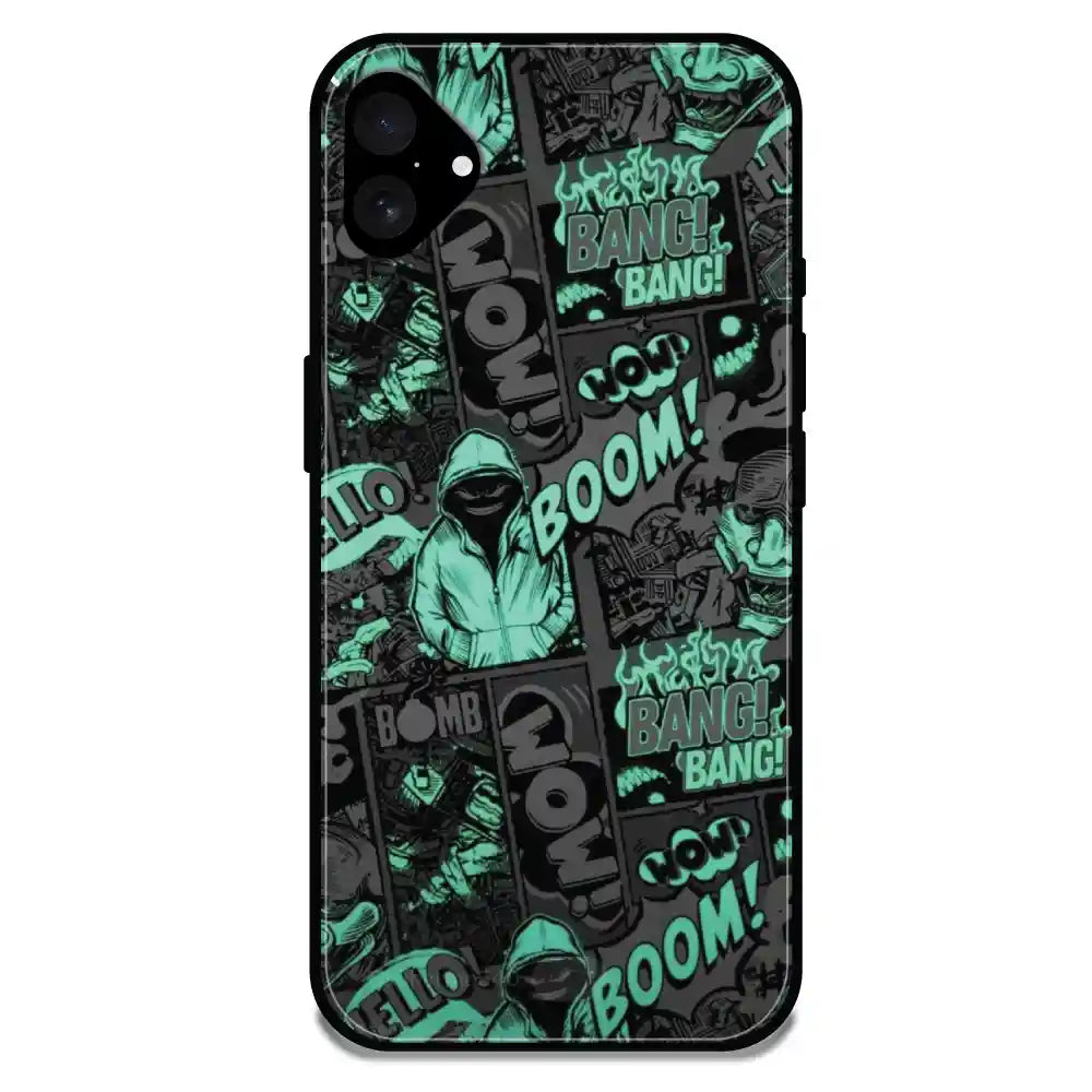 'Boom - Glossy Metal Silicone Case For Apple iPhone 16 Plus