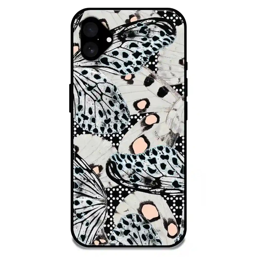 'Butterflies Wings - Glossy Metal Silicone Case For Apple iPhone 16 Plus
