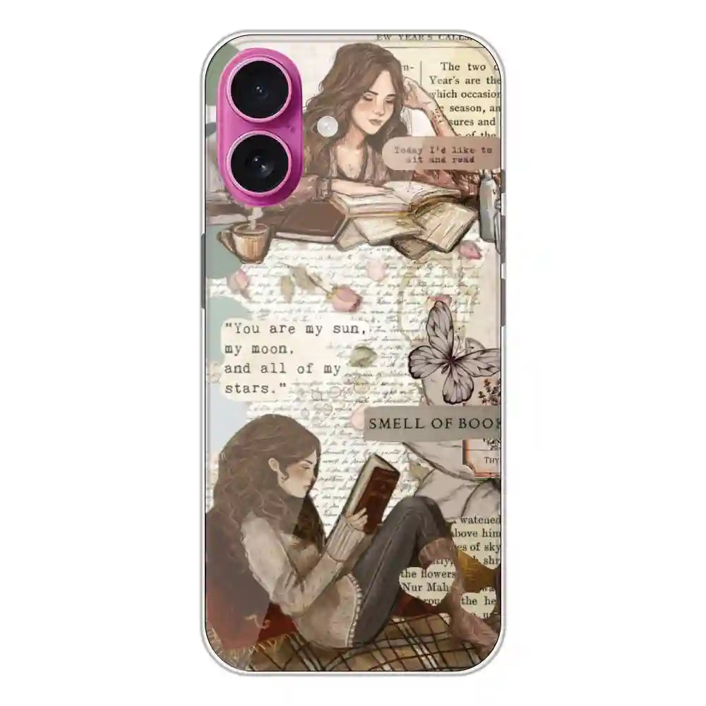 Book Collage - Silicone Case For iPhone Models Apple iPhone 16 Plus