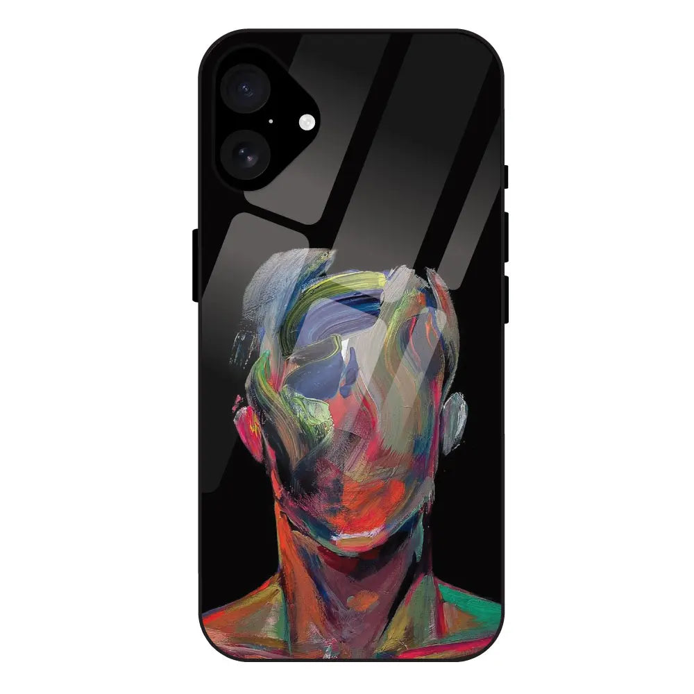 Face Oil Painting - Glass Case For Apple iPhone 16 Plus