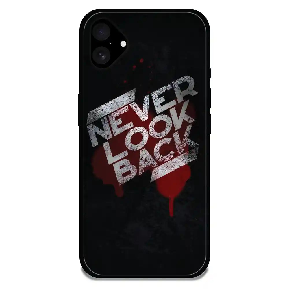 'Never Look Back - Glossy Metal Silicone Case For Apple iPhone 16 Plus