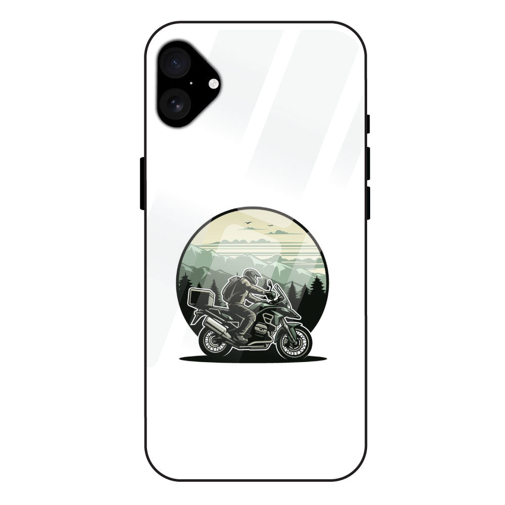 Biker - Glossy Metal Silicone Case For Apple iPhone 16 Plus
