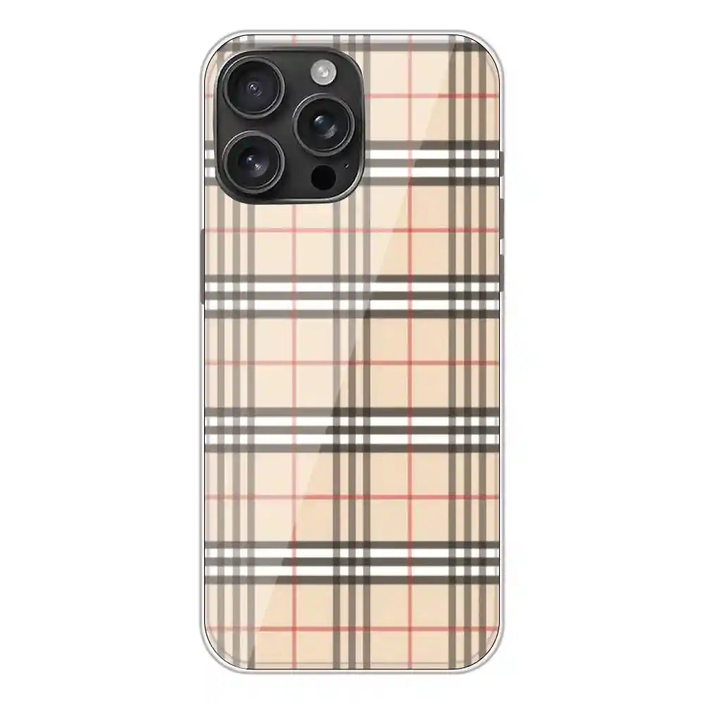 Yellow Checks - Printed Silicone Case For Apple iPhone 16 Pro Max