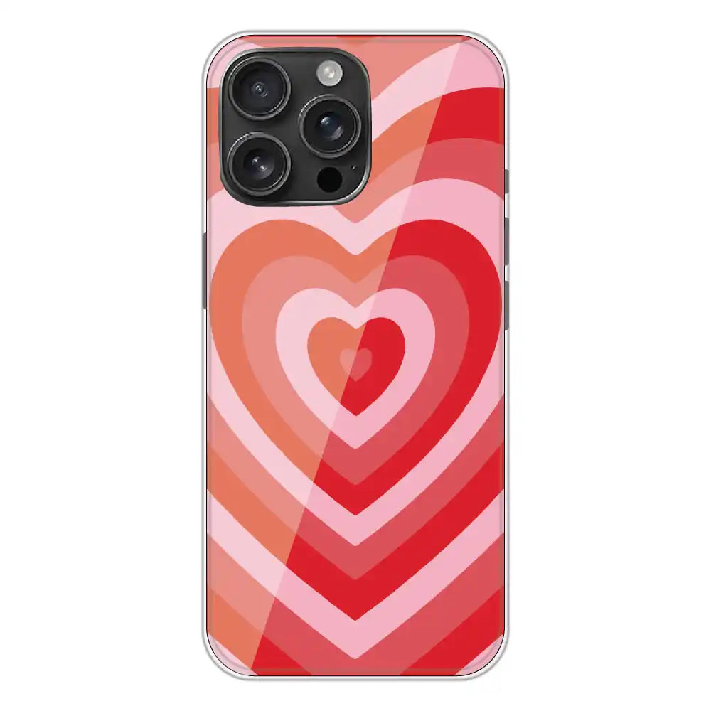 Red Hearts - Printed Silicone Case For Apple iPhone 16 Pro Max