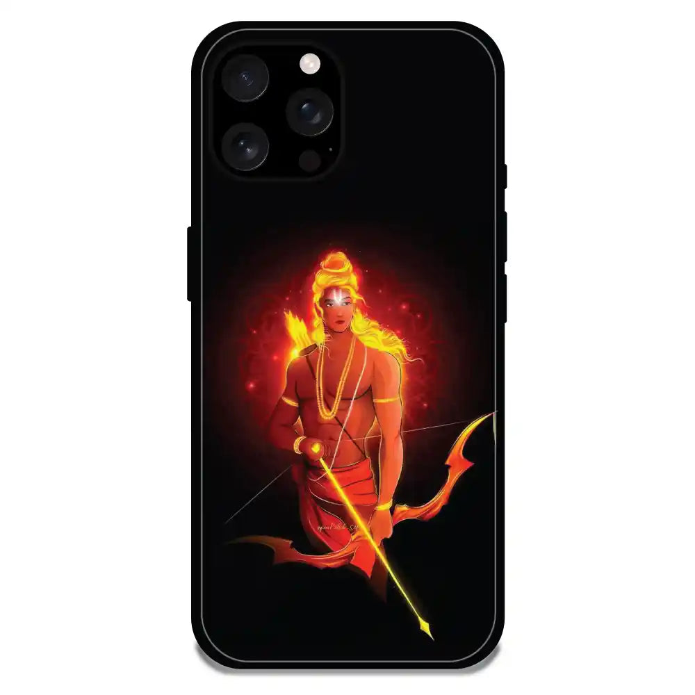 'Lord Rama - Glossy Metal Silicone Case For Apple iPhone 16 Pro Max