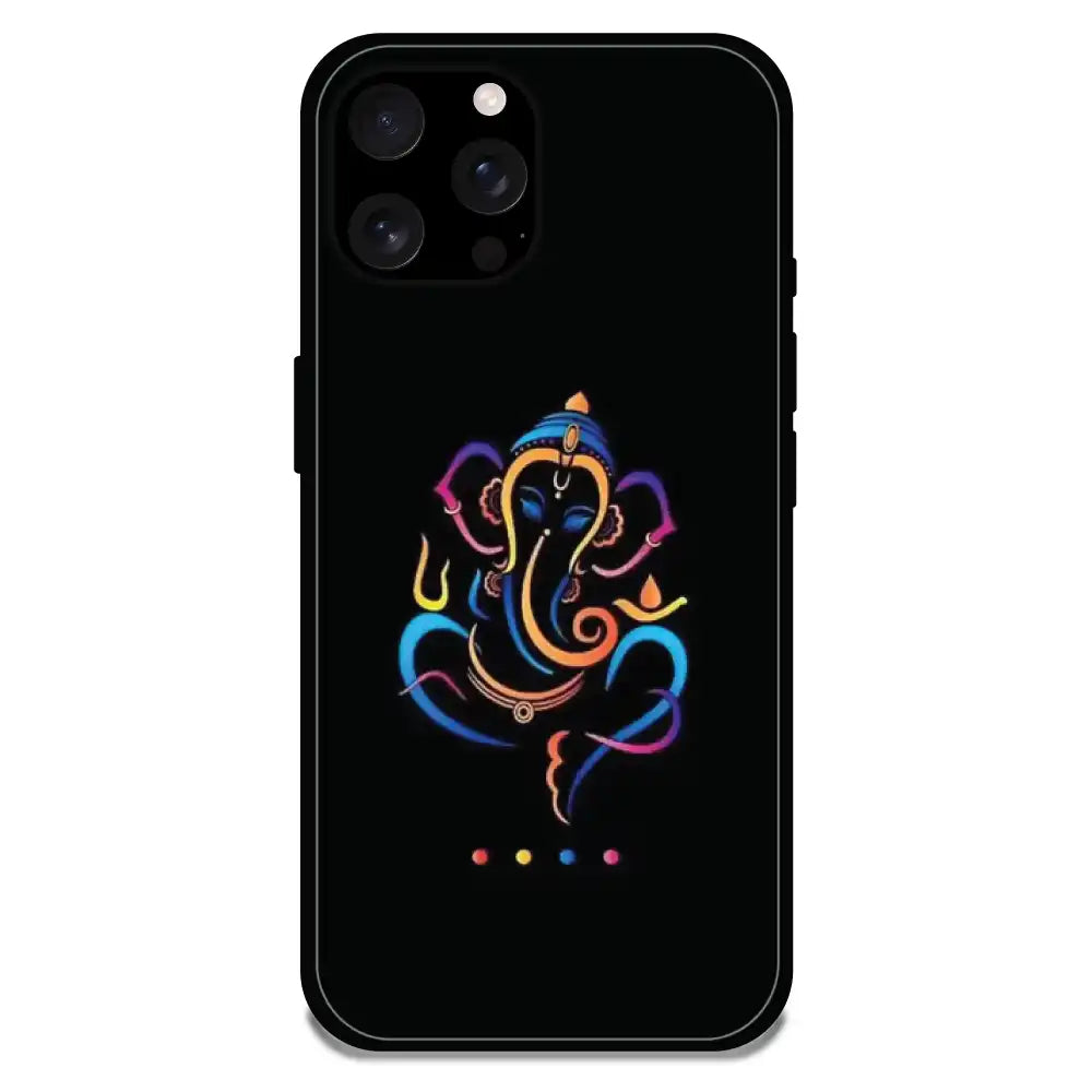 Lord Ganapati - Glossy Metal Silicone Case For Apple iPhone Models