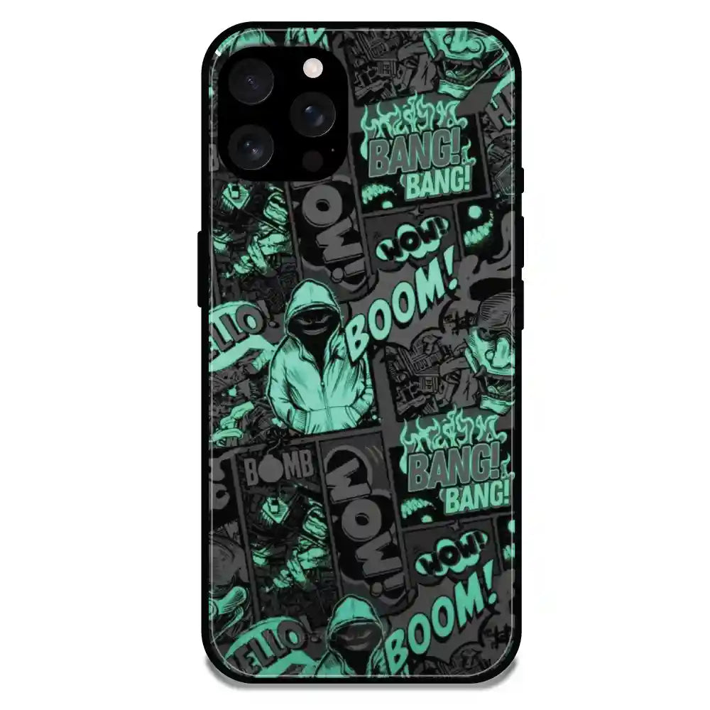 'Boom - Glossy Metal Silicone Case For Apple iPhone 16 Pro Max