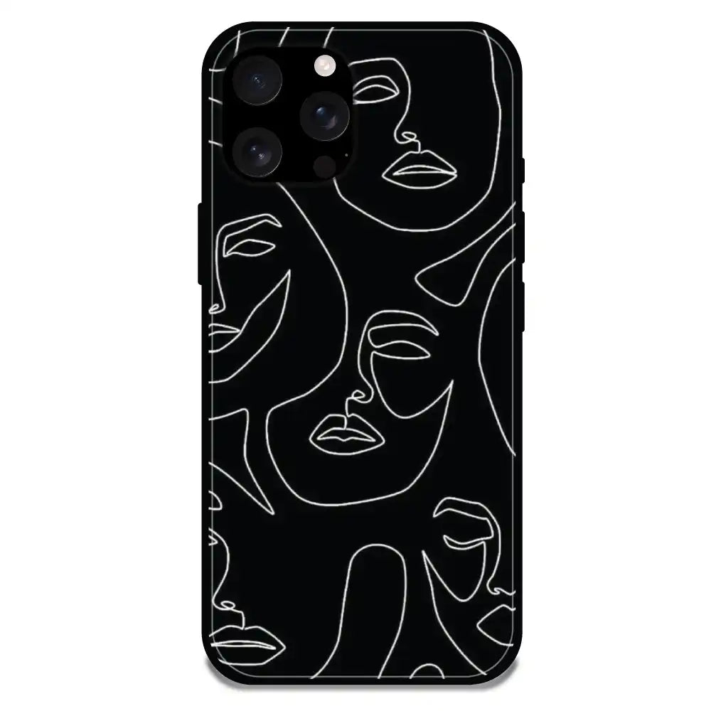 'Two Faced - Glossy Metal Silicone Case For Apple iPhone 16 Pro Max