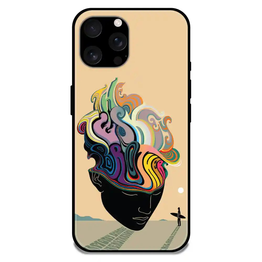 'Rainbow Mind - Glossy Metal Silicone Case For Apple iPhone 16 Pro Max
