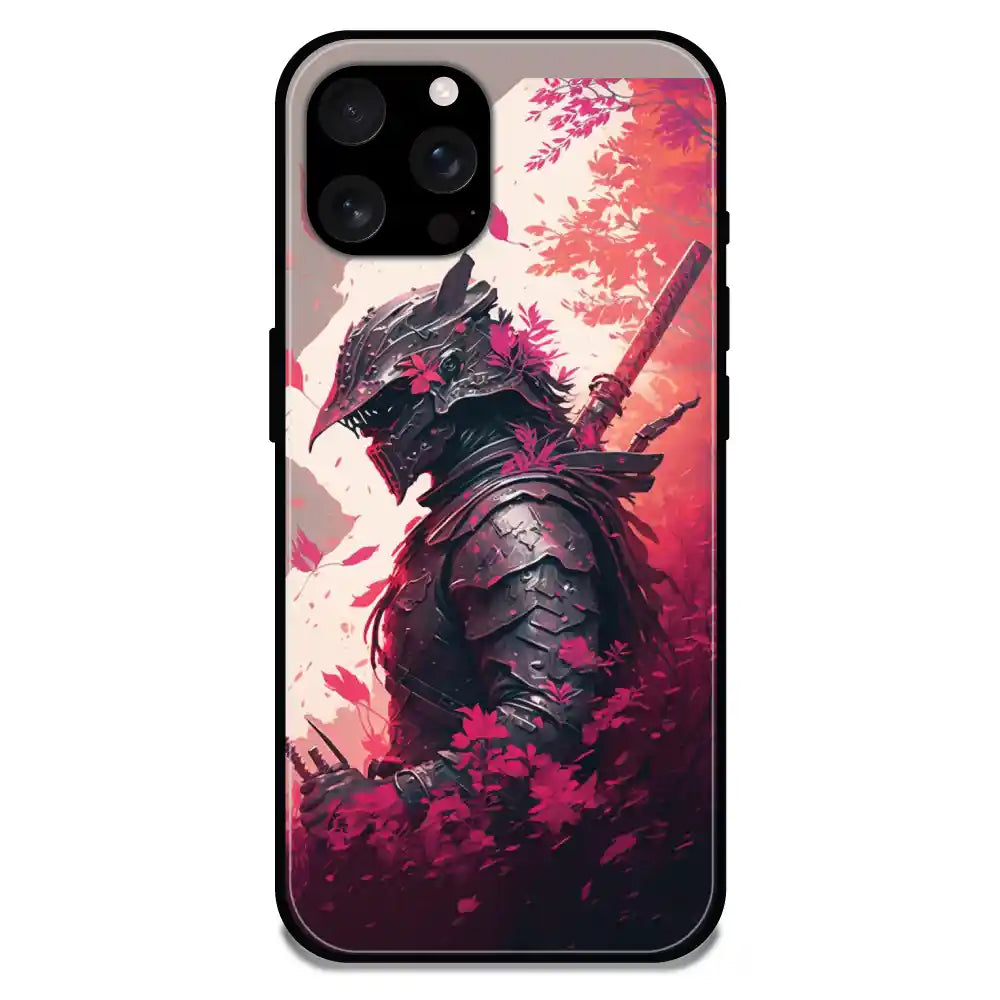 'King Warrior - Glossy Metal Silicone Case For Apple iPhone 16 Pro Max