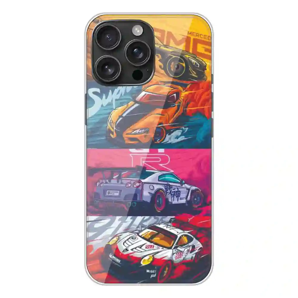 Sports Car - Printed Silicone Case For Apple iPhone 16 Pro Max