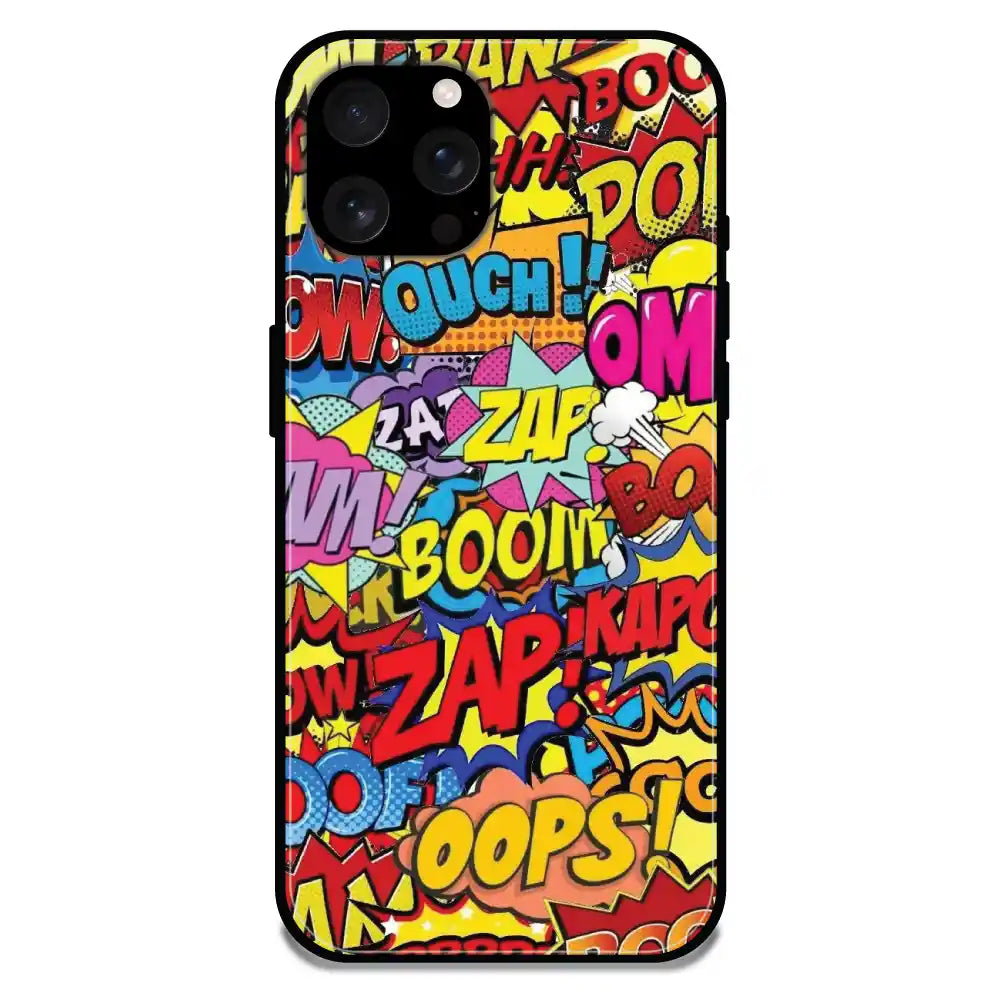 Comic Pop Art - Glossy Metal Silicone Case For Apple iPhone Models