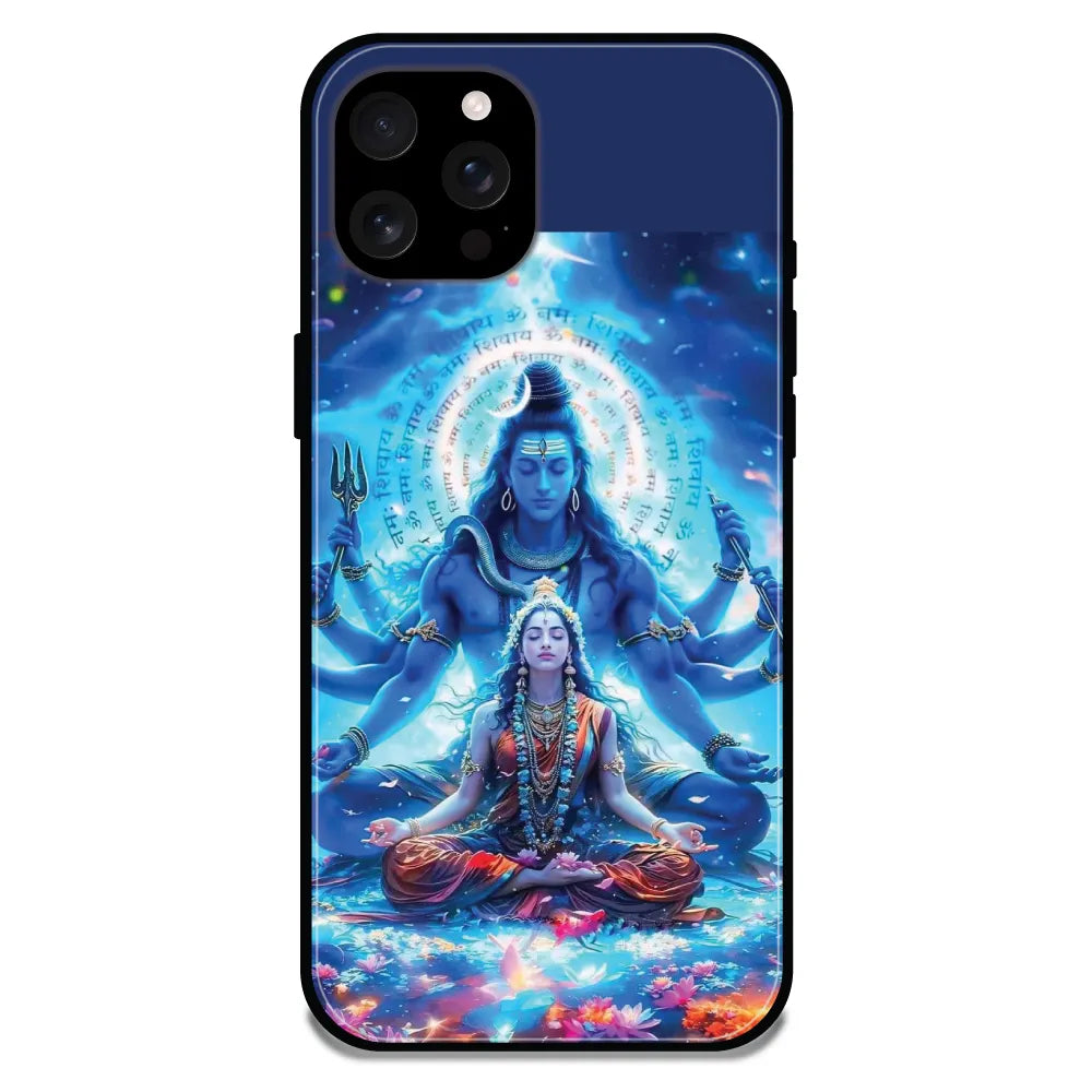 'Shiv Parvati - Glossy Metal Silicone Case For Apple iPhone 16 Pro Max
