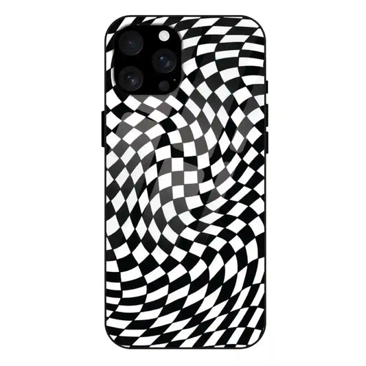 'Checks - Glass Case For Apple iPhone 16 Pro