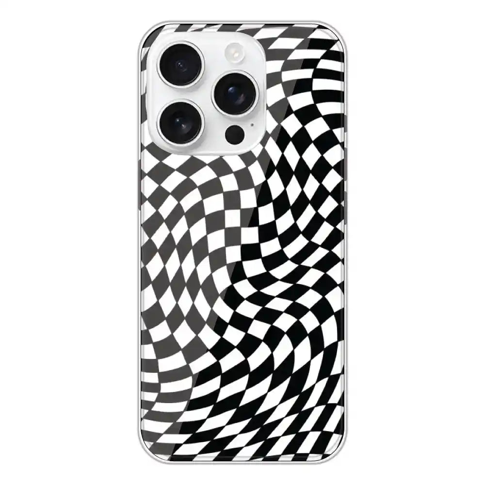 Checks - Printed Silicone Case For Apple iPhone 16 Pro