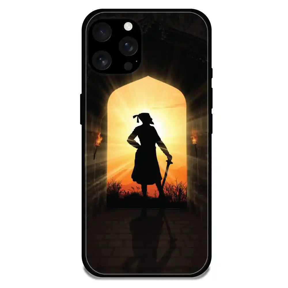 Shivaji Maharaj - Glossy Metal Silicone Case For Apple iPhone Models