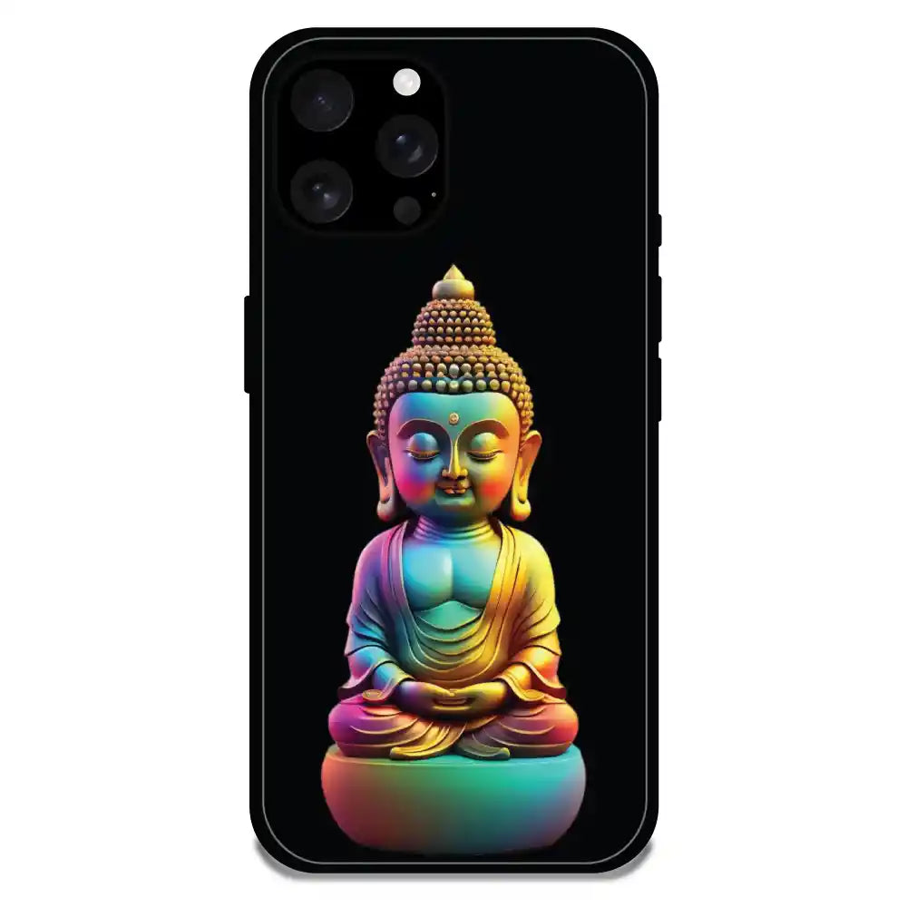 'Gautam Buddha - Glossy Metal Silicone Case For Apple iPhone 16 Pro