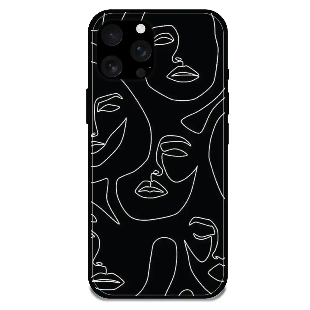 'Two Faced - Glossy Metal Silicone Case For Apple iPhone 16 Pro