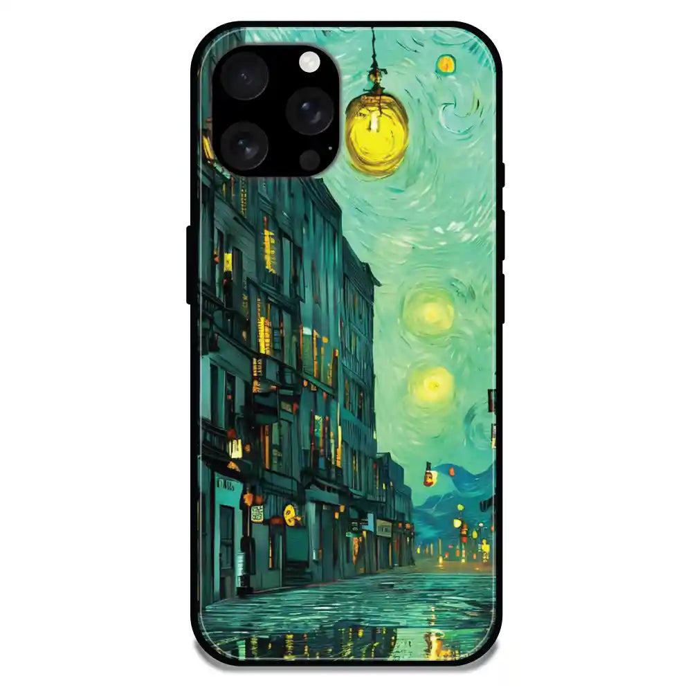 'European Art - Glossy Metal Silicone Case For Apple iPhone 16 Pro