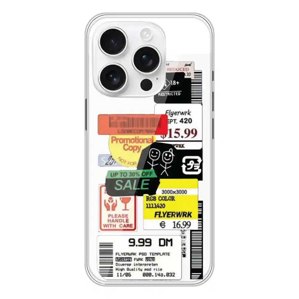 Sales - Clear Printed Silicone Case For Apple iPhone 16 Pro