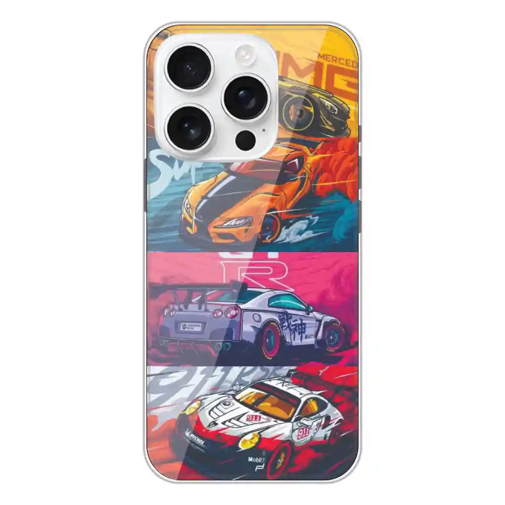 Sports Car - Printed Silicone Case For Apple iPhone 16 Pro