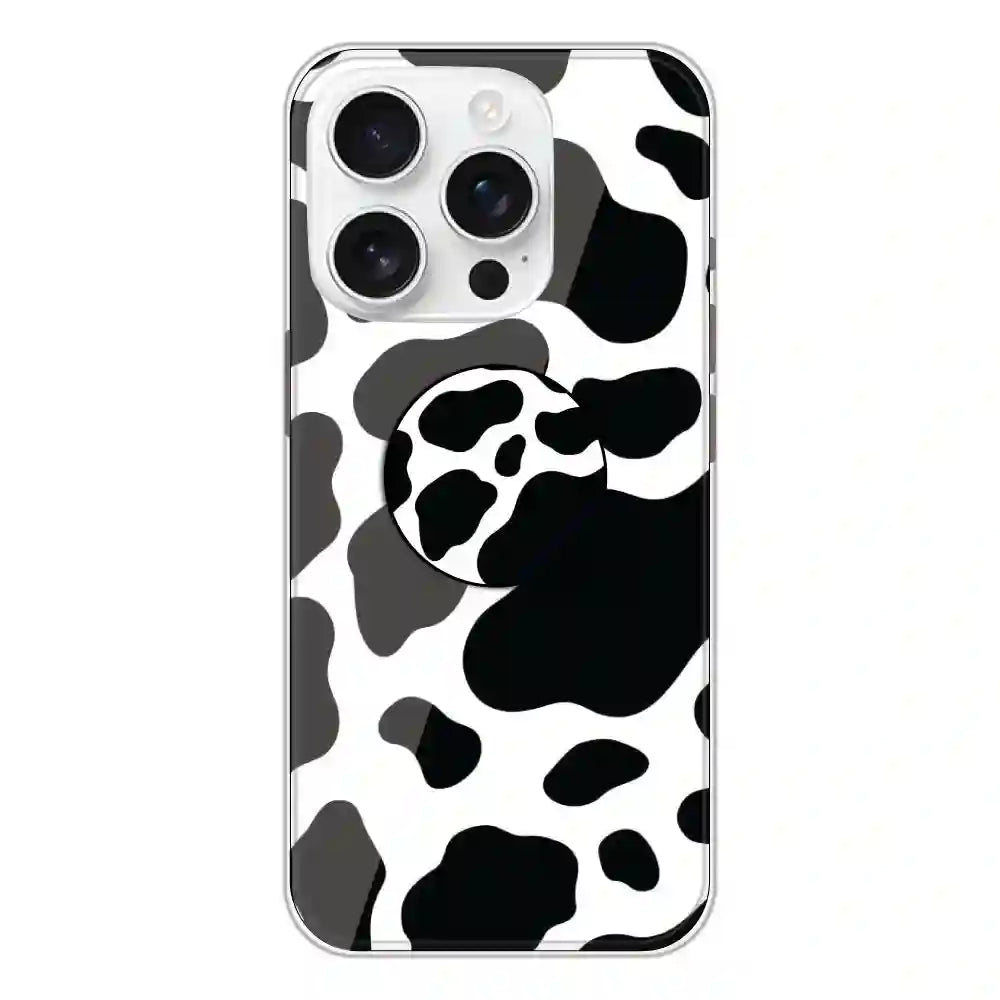 Cow Print - Silicone Grip Case For Apple iPhone 16 Pro