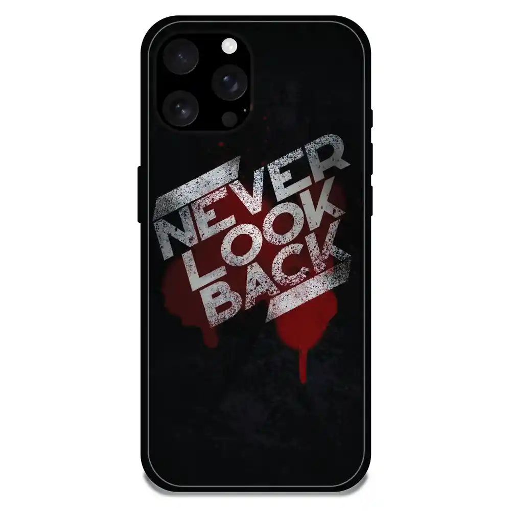 'Never Look Back - Glossy Metal Silicone Case For Apple iPhone 16 Pro