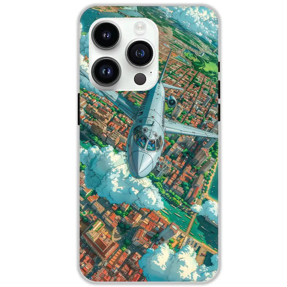 Flying Over City - Hard Cases For Apple iPhone 16 Pro