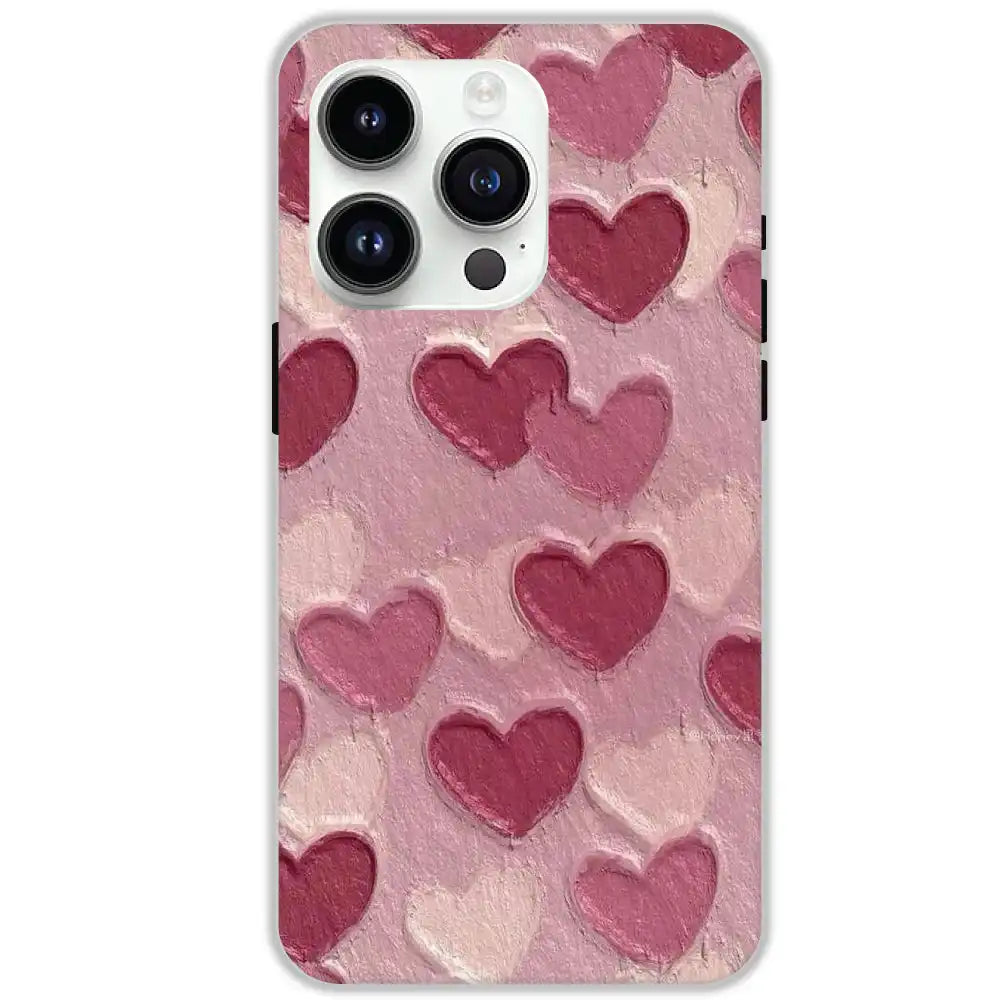Pastel Hearts Love - Hard Cases For Apple iPhone 16 Pro