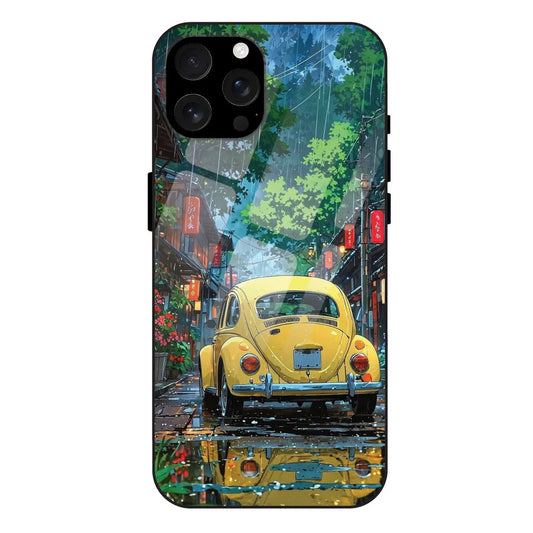 'Yellow Bettle - Glass Case For Apple iPhone 16 Pro