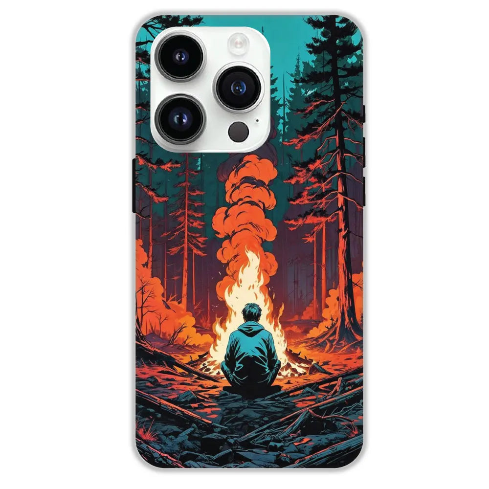 Boy With Camp Fire - Hard Cases For Apple iPhone 16 Pro