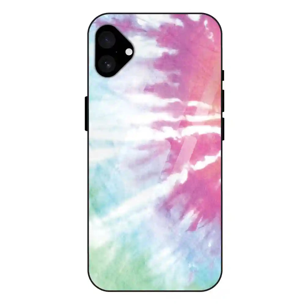 3 Color Splash Tie Dye - Glass Case For Apple iPhone 16