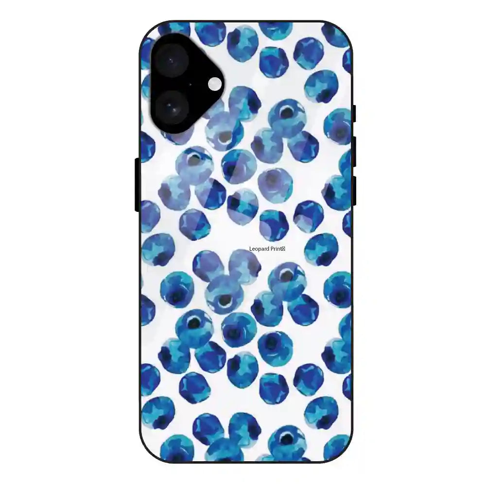 Blueberries - Glass Case For Apple iPhone 16