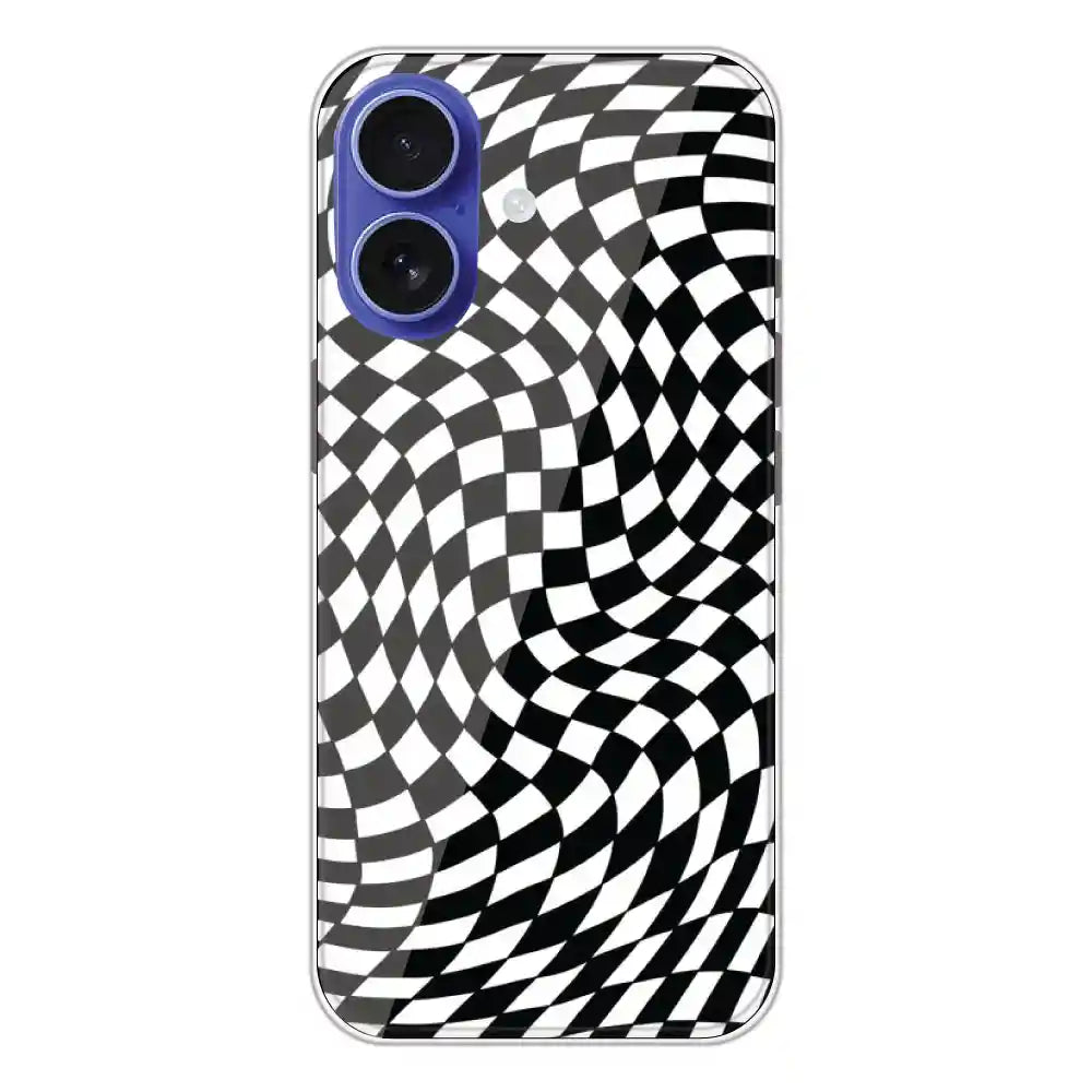 Checks - Printed Silicone Case For Apple iPhone 16