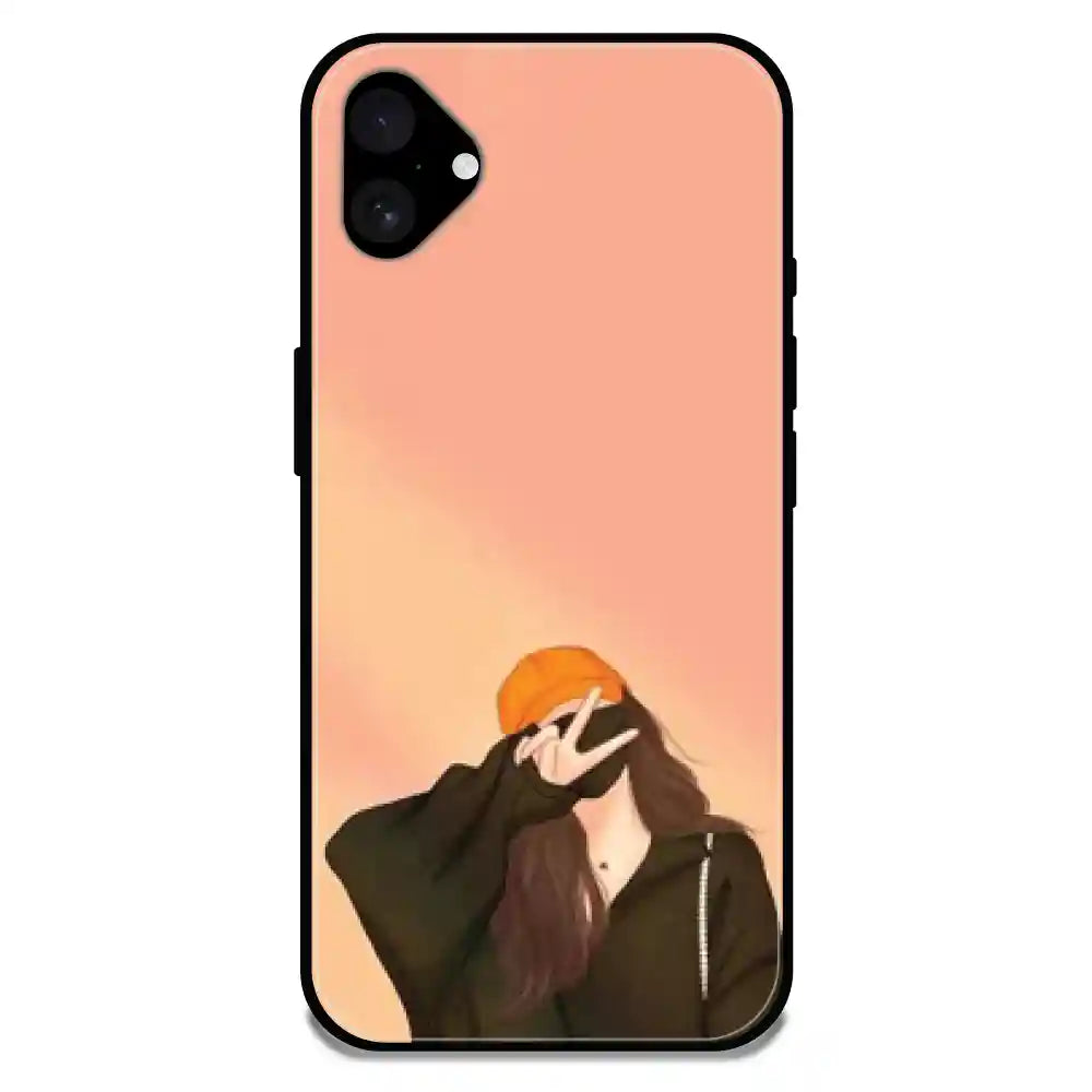 'Shy Girl - Glossy Metal Silicone Case For Apple iPhone 16