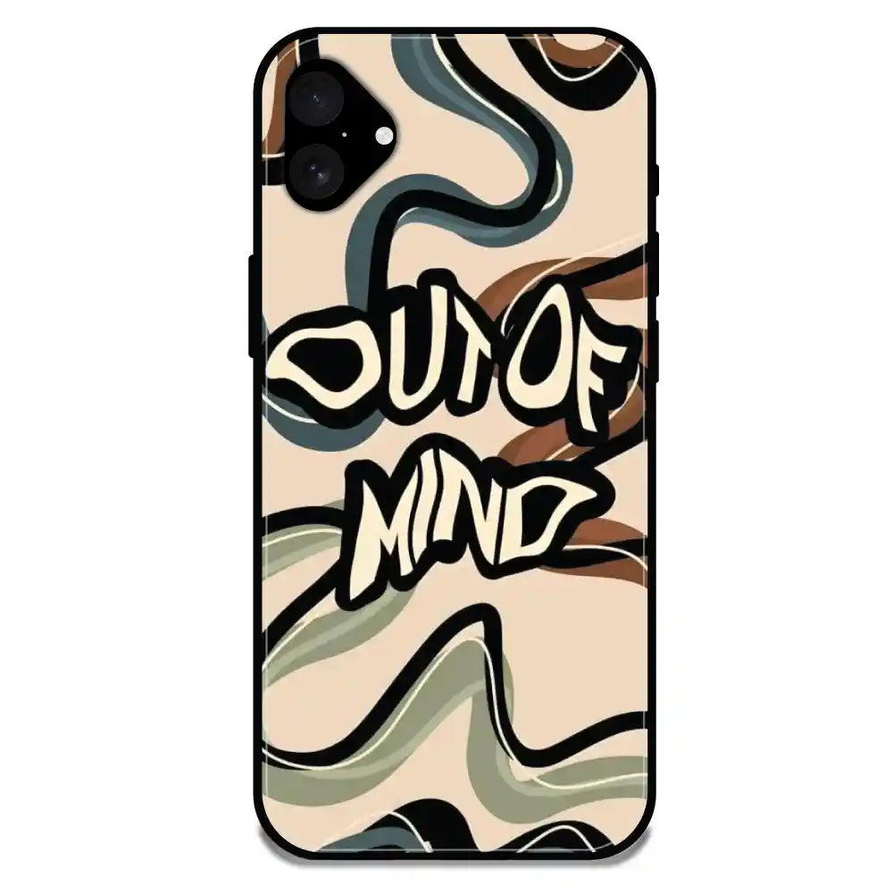 'Out Of Mind - Glossy Metal Silicone Case For Apple iPhone 16