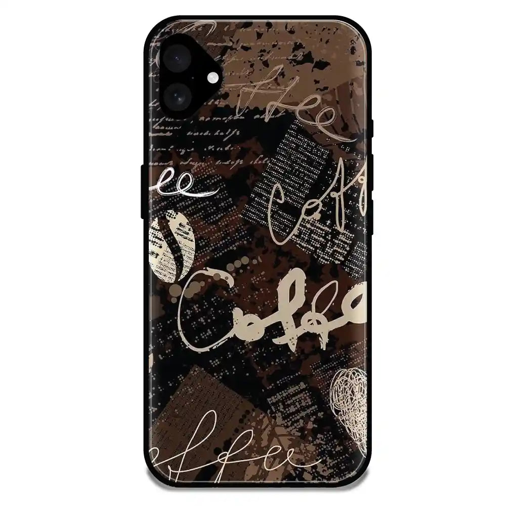 'Coffee - Glossy Metal Silicone Case For Apple iPhone 16