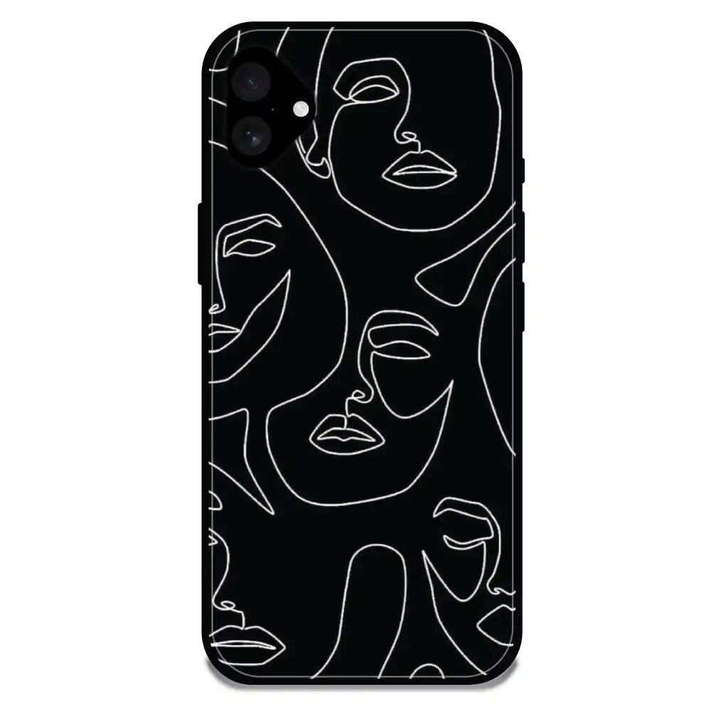 'Two Faced - Glossy Metal Silicone Case For Apple iPhone 16