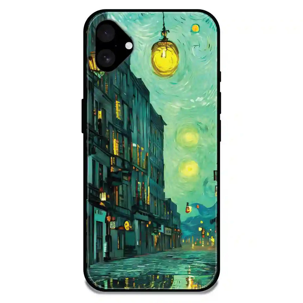 'European Art - Glossy Metal Silicone Case For Apple iPhone 16