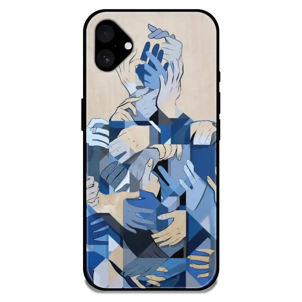 'United - Glossy Metal Silicone Case For Apple iPhone 16