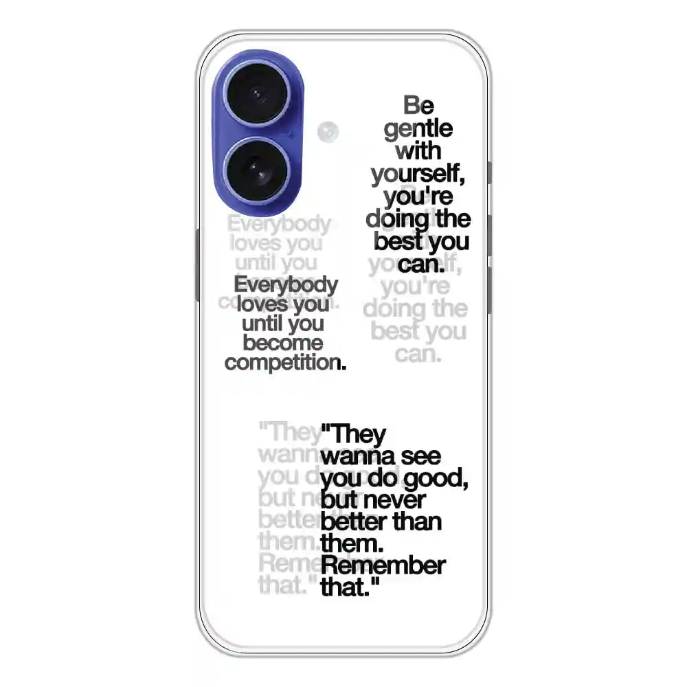 Introvert Girl - Clear Printed Silicone Case For Apple iPhone 16