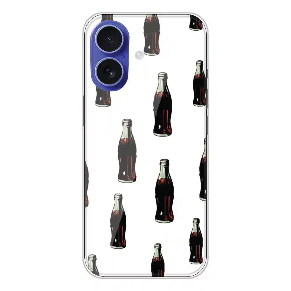 Soft Drinks - Clear Printed Silicone Case For Apple iPhone 16