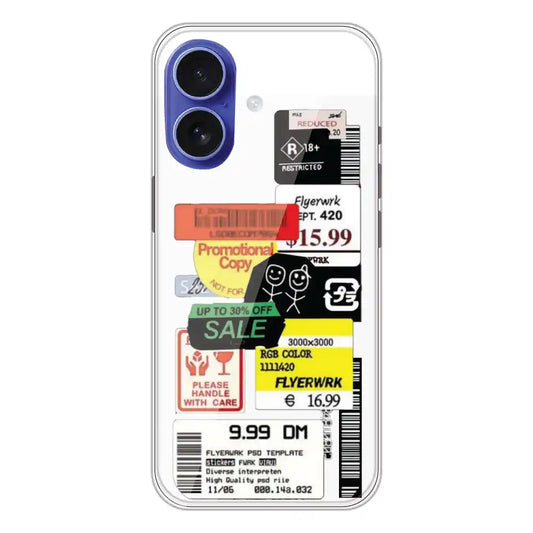 Sales - Clear Printed Silicone Case For Apple iPhone 16