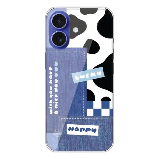 Cow Print Collage - Printed Silicone Case For Apple iPhone 16