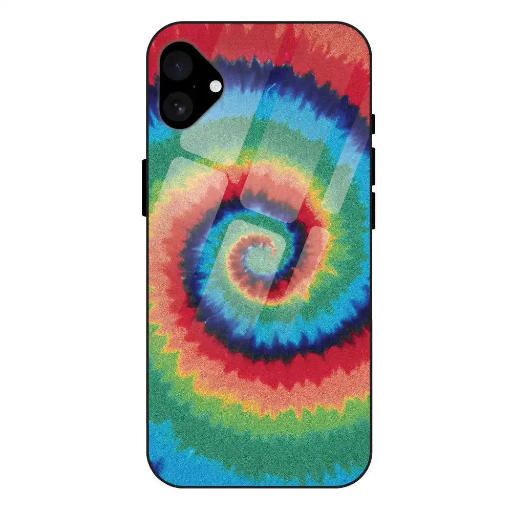 Rainbow Tie Dye - Glass Case For Apple iPhone 16