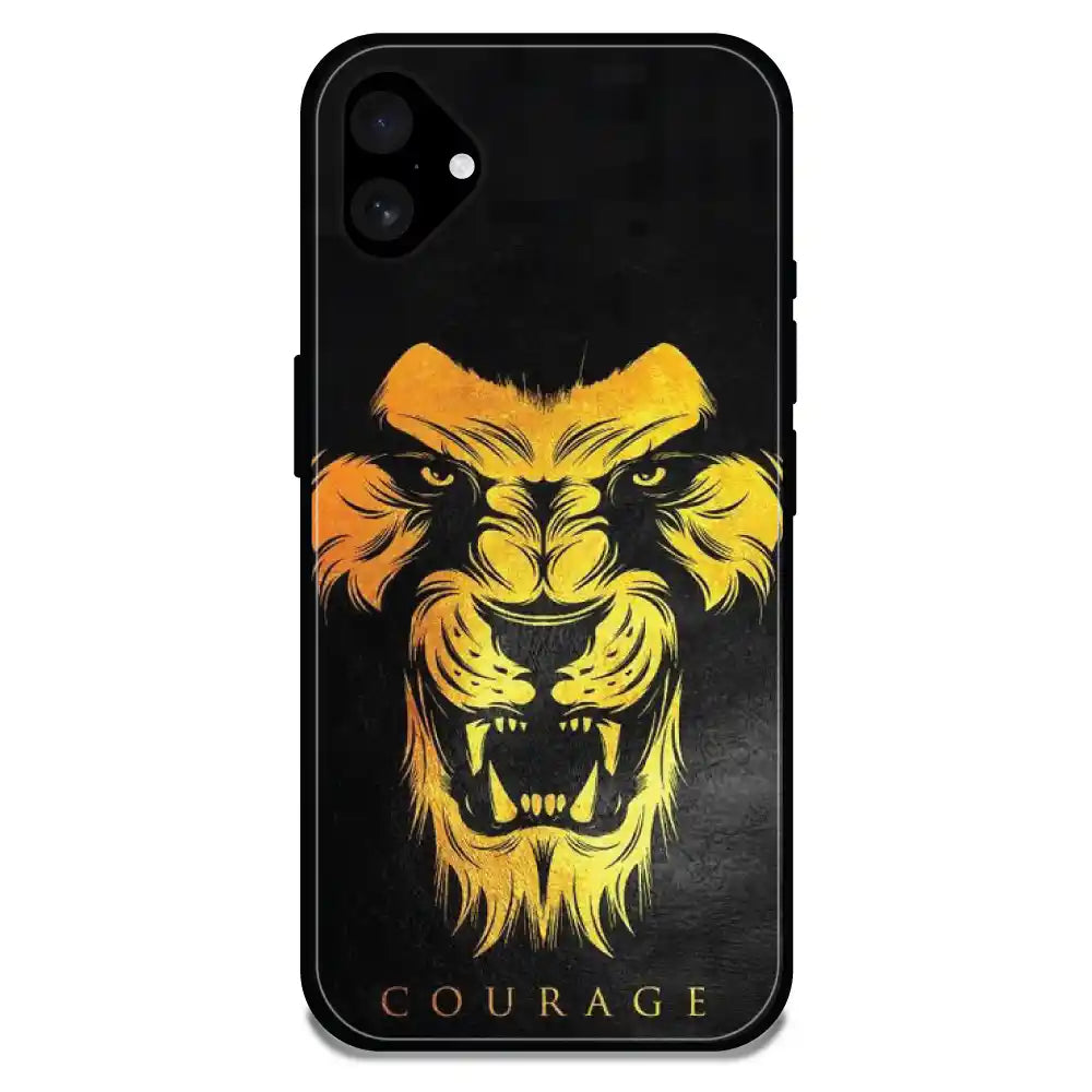 'Courage - Glossy Metal Silicone Case For Apple iPhone 16