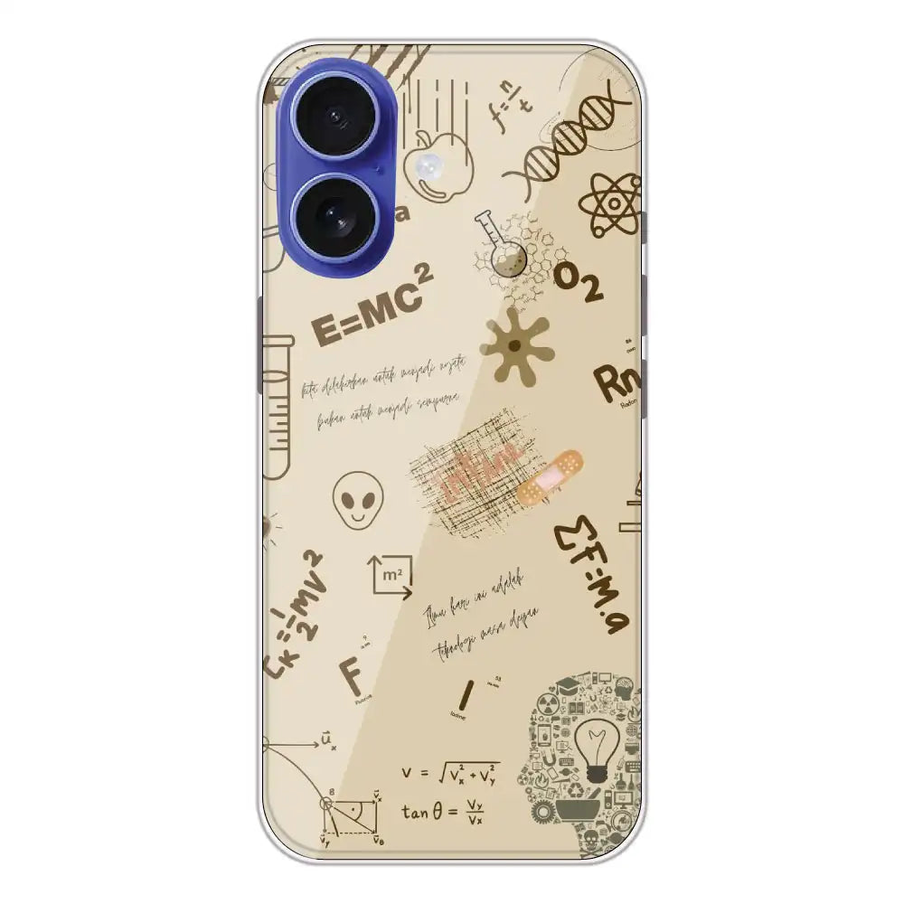 Physics Collage - Printed Silicone Case For Apple iPhone 16