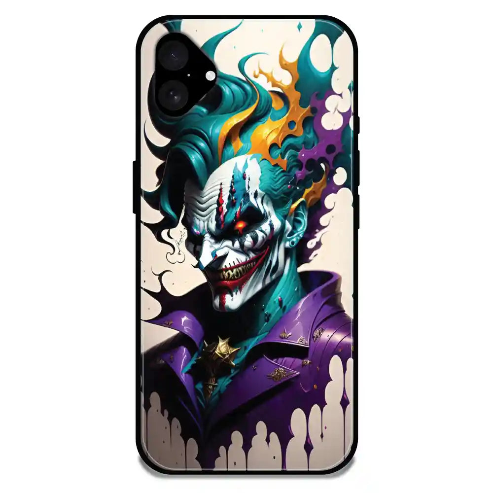 'Devilish Joker - Glossy Metal Silicone Case For Apple iPhone 16 Plus