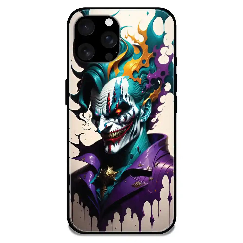 'Devilish Joker - Glossy Metal Silicone Case For Apple iPhone 16 Pro